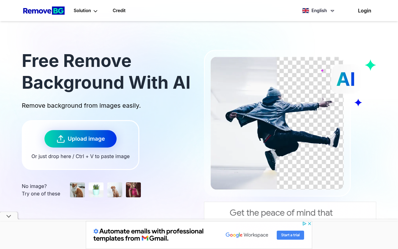 Screenshot of SnapBG AI: Effortless Background Removal for Stunning Images