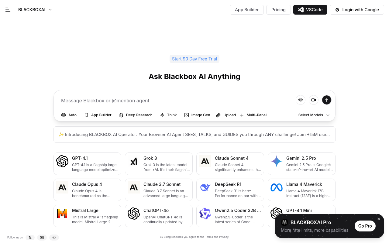 Screenshot of BLACKBOX.AI: Supercharge Your Workflow with AI
