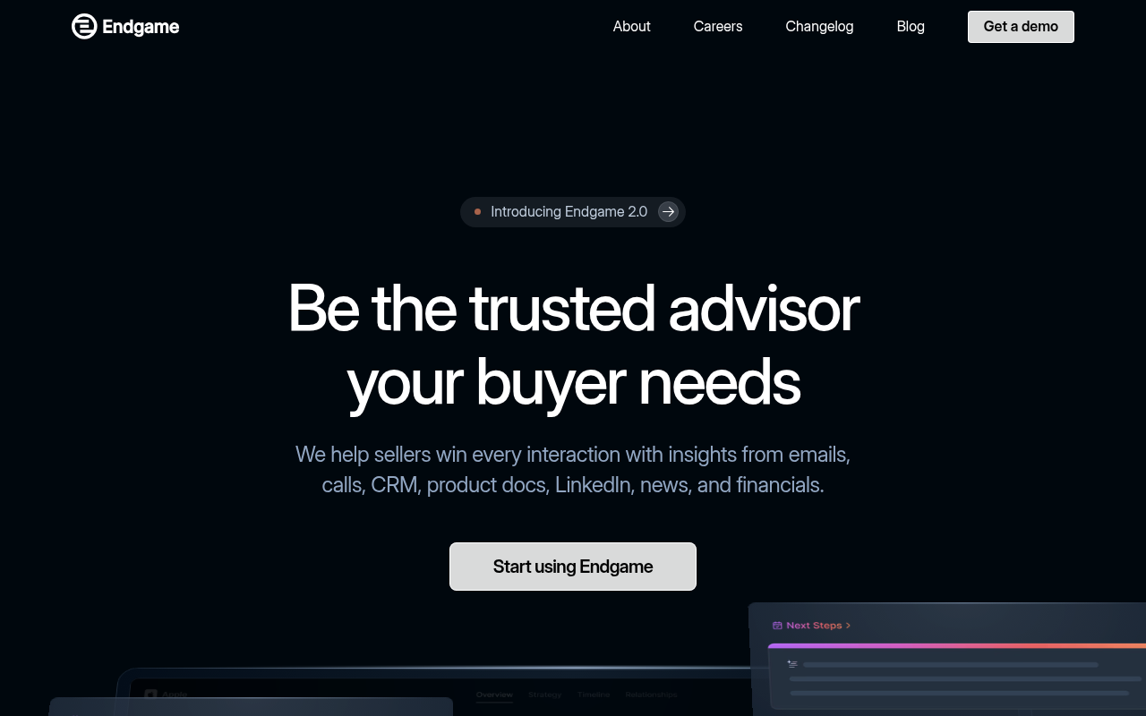 Screenshot of Unlock Sales Success with AI-Powered Account Intelligence: A **Endgame** Review