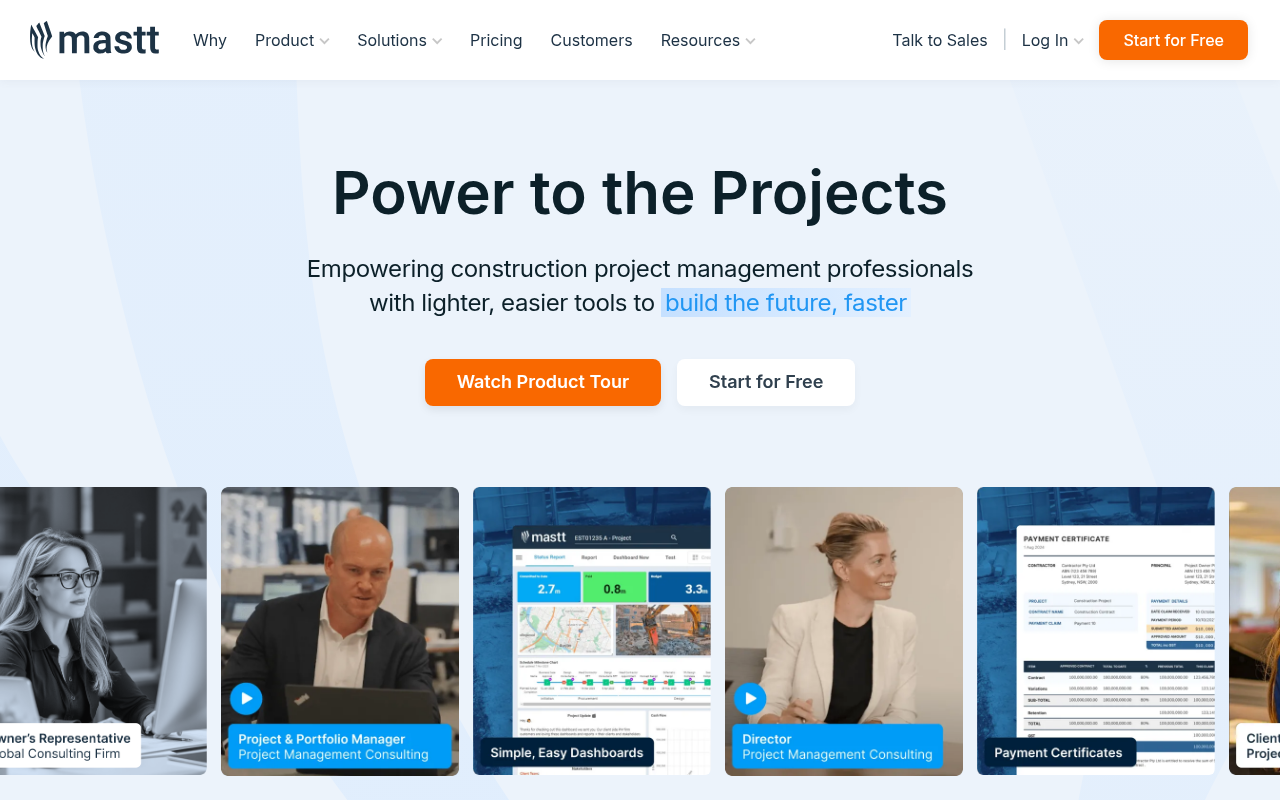 Screenshot of Mastt Review: AI-Powered Project Reporting for Capital Projects