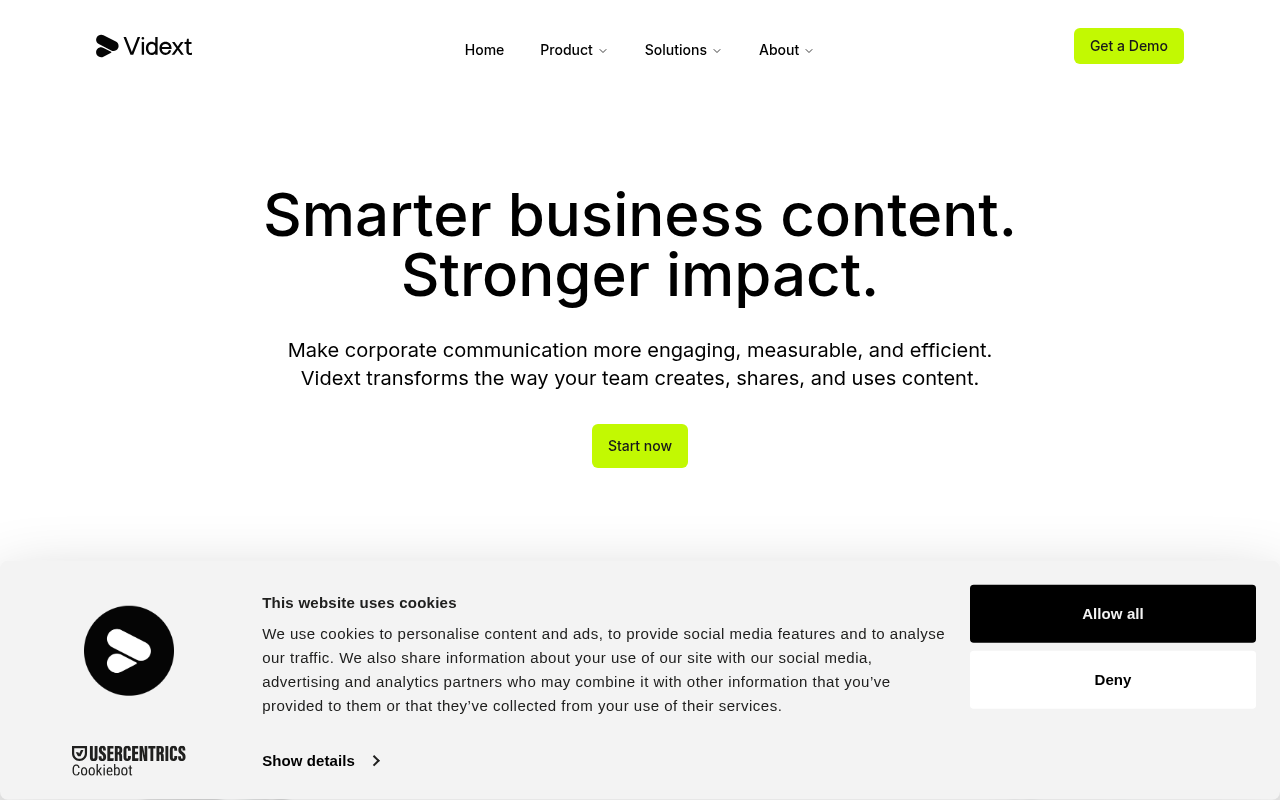 Screenshot of Vidext: AI-Powered Avatar Video Creation for Global Communication
