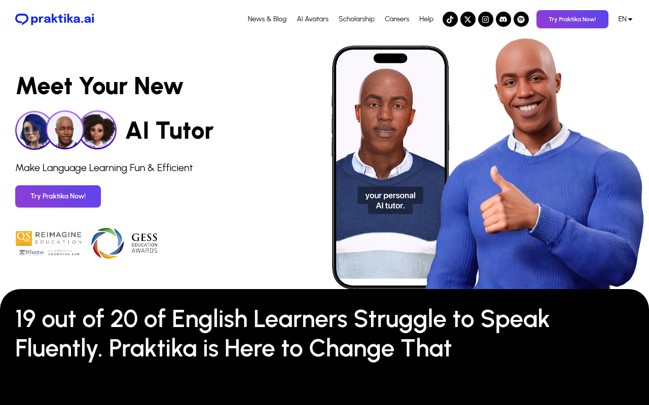 Screenshot of Praktika AI: Your Personalized Path to English Fluency