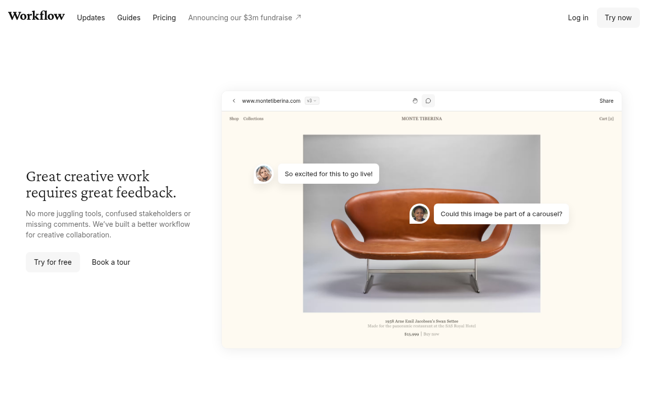 Screenshot of Workflow: AI-Powered Design Feedback & Collaboration Platform