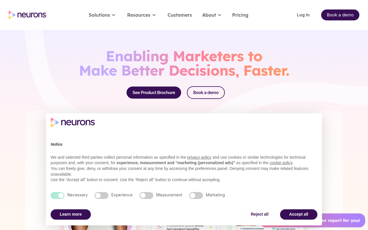 Screenshot of Neurons AI: Neuroscience-Powered Marketing Insights