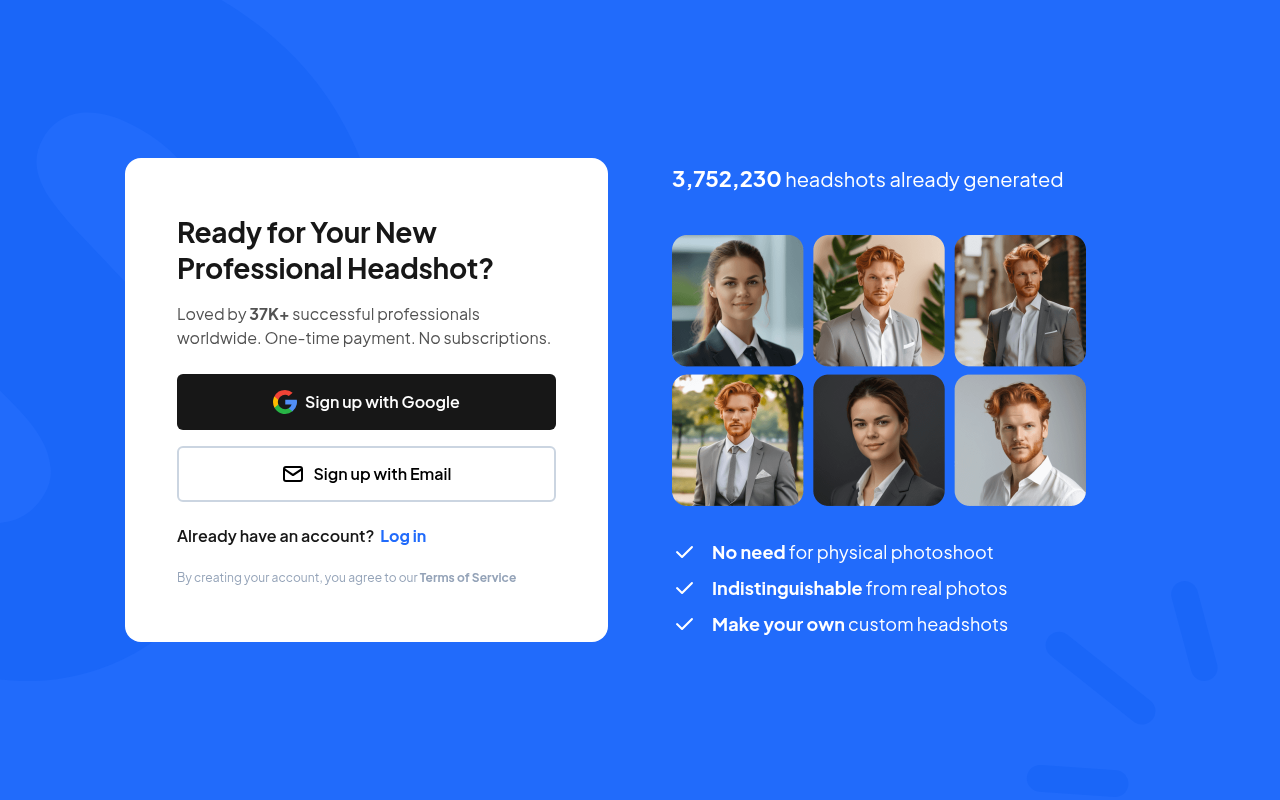 Screenshot of SnapHeadshots: AI-Powered Professional Headshots On-Demand