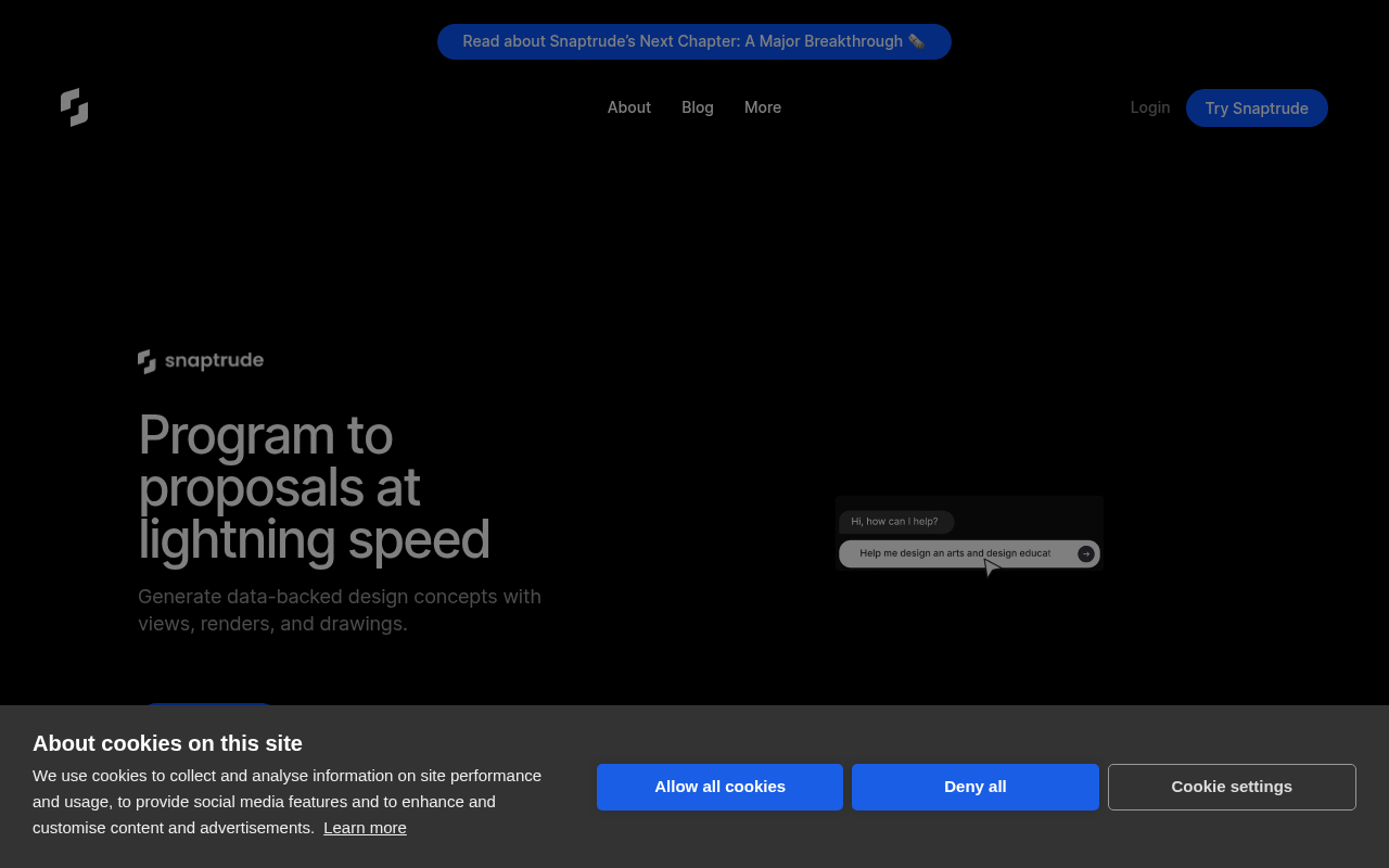 Screenshot of Snaptrude: AI-Powered Collaborative Architecture Design