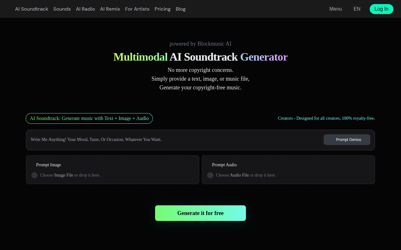 Screenshot of MixAudio: Unleash Your Musical Creativity with AI