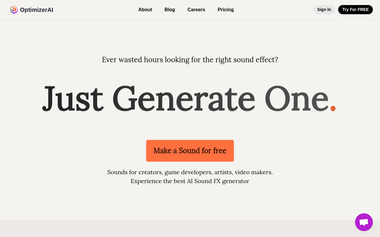 Screenshot of OptimizerAI: Unleash Your Sound Design Potential with AI