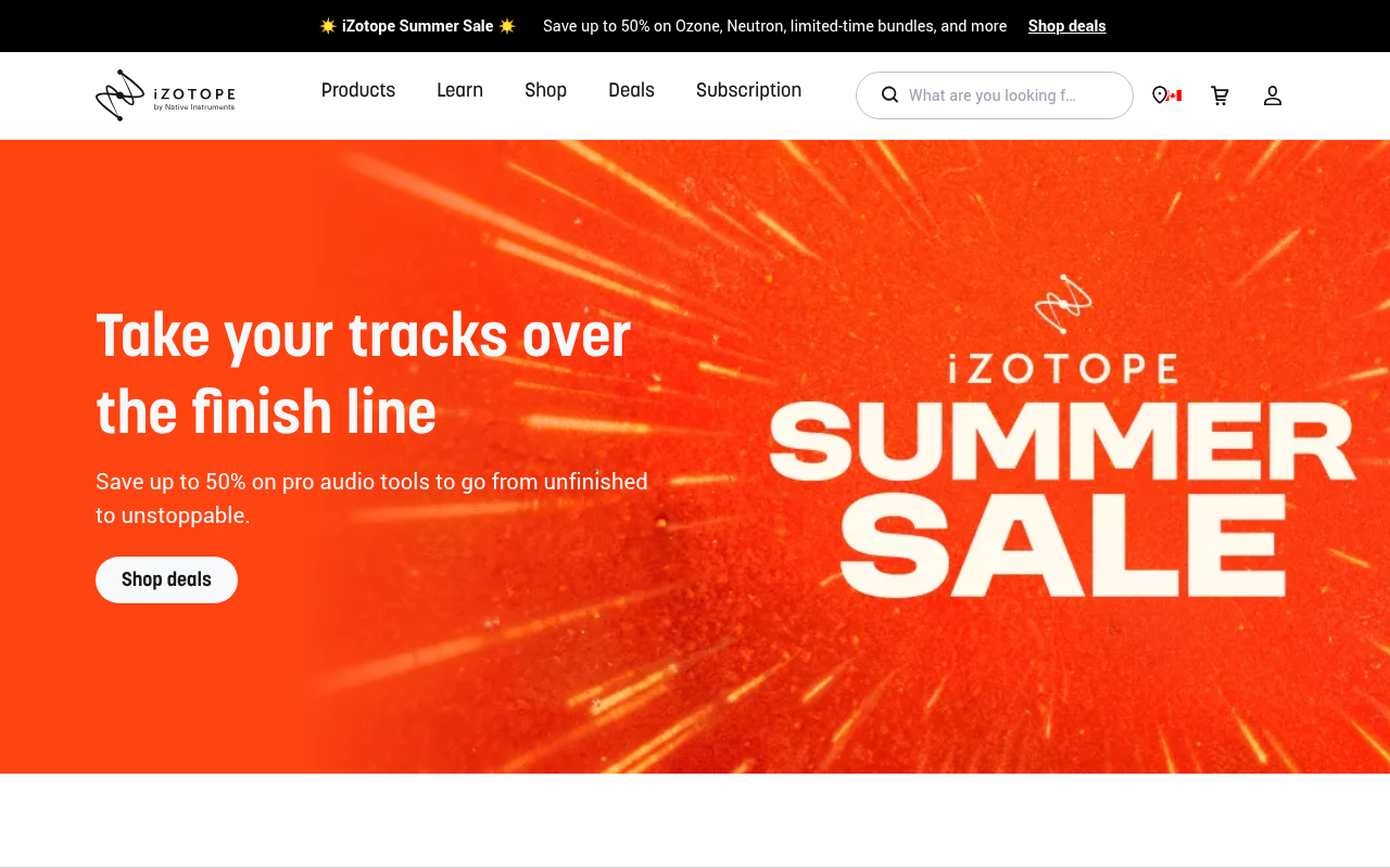 Screenshot of iZotope: AI-Powered Audio Editing and Mastering