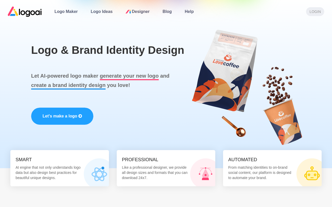 Screenshot of LogoAI Review: AI-Powered Logo Design and Branding