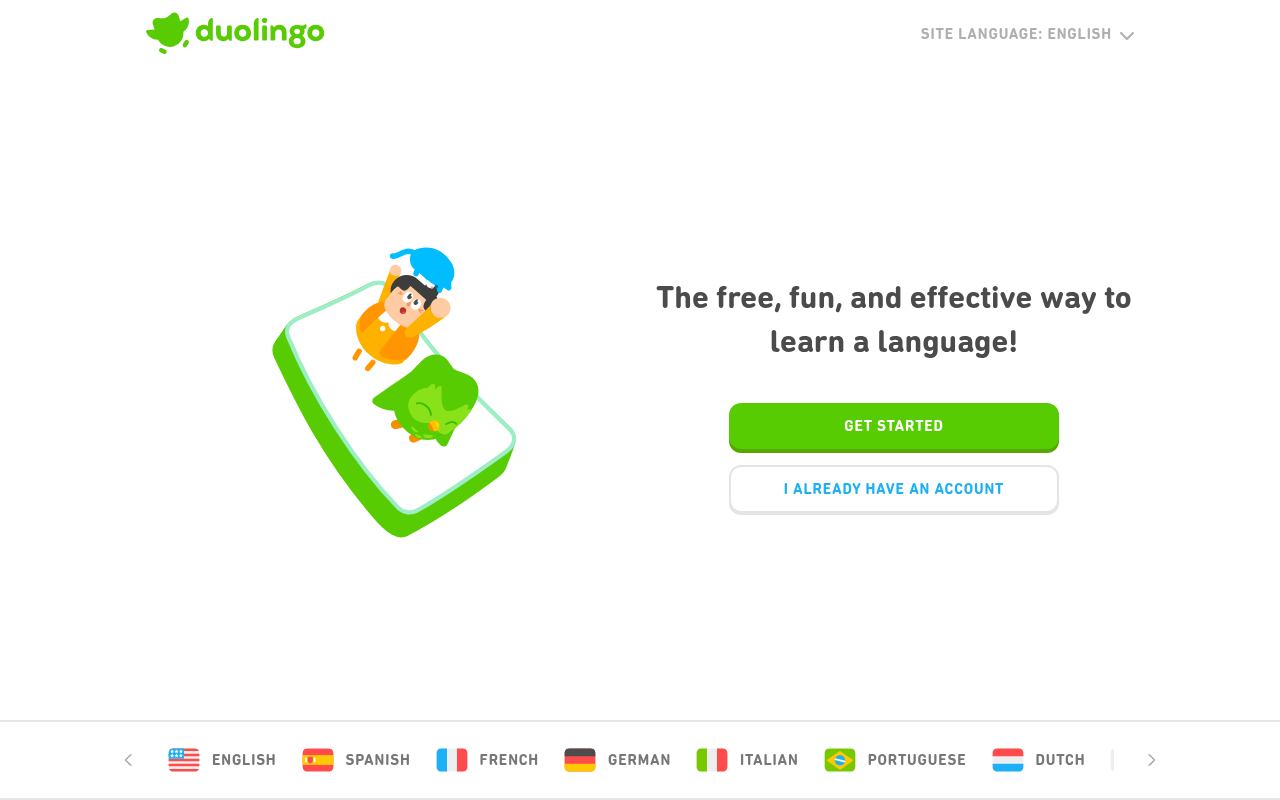 Screenshot of Duolingo Review: Learn Languages for Free with AI-Powered Fun