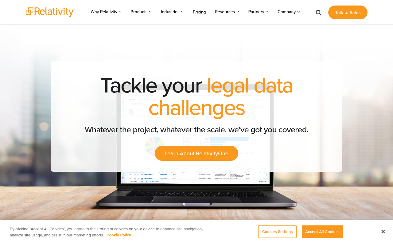 Screenshot of Relativity: AI-Powered eDiscovery for the Modern Legal Team