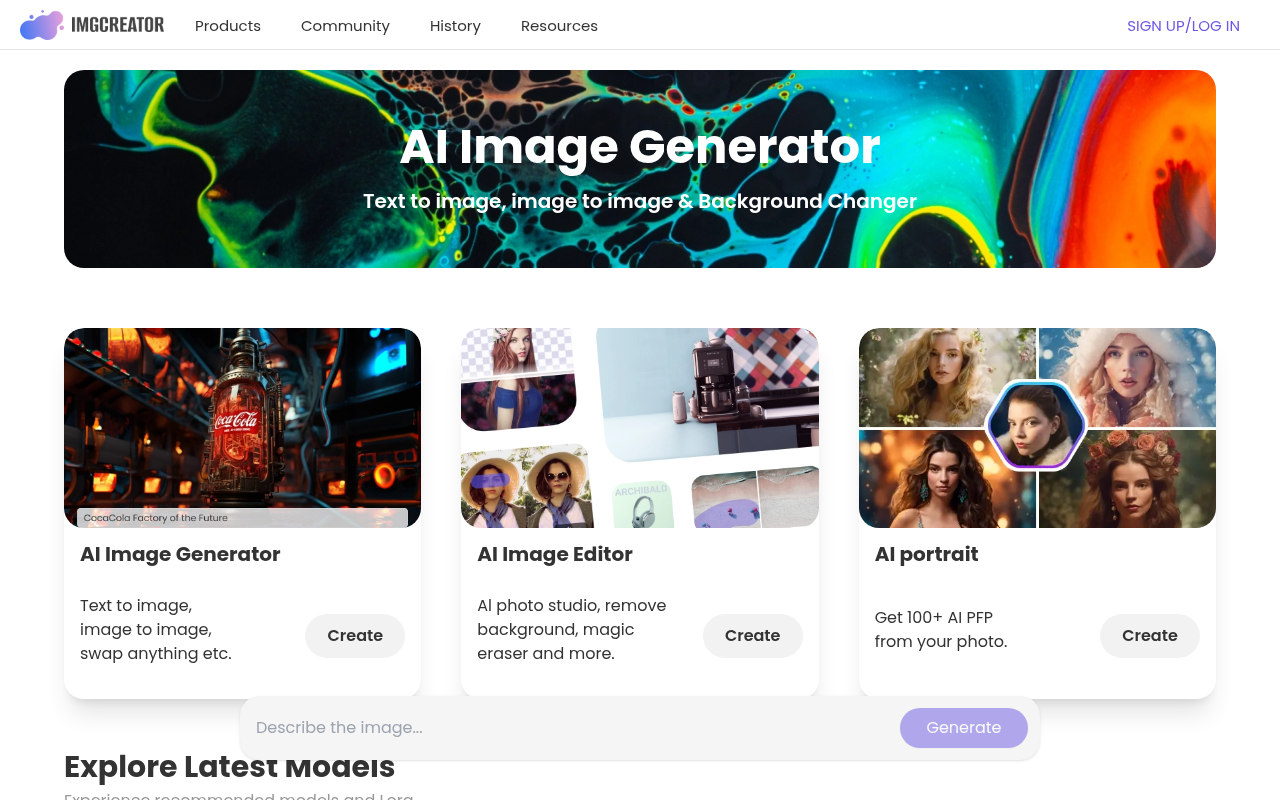 Screenshot of CreatiAI Review: Unleash Your Creativity with AI Image Generation