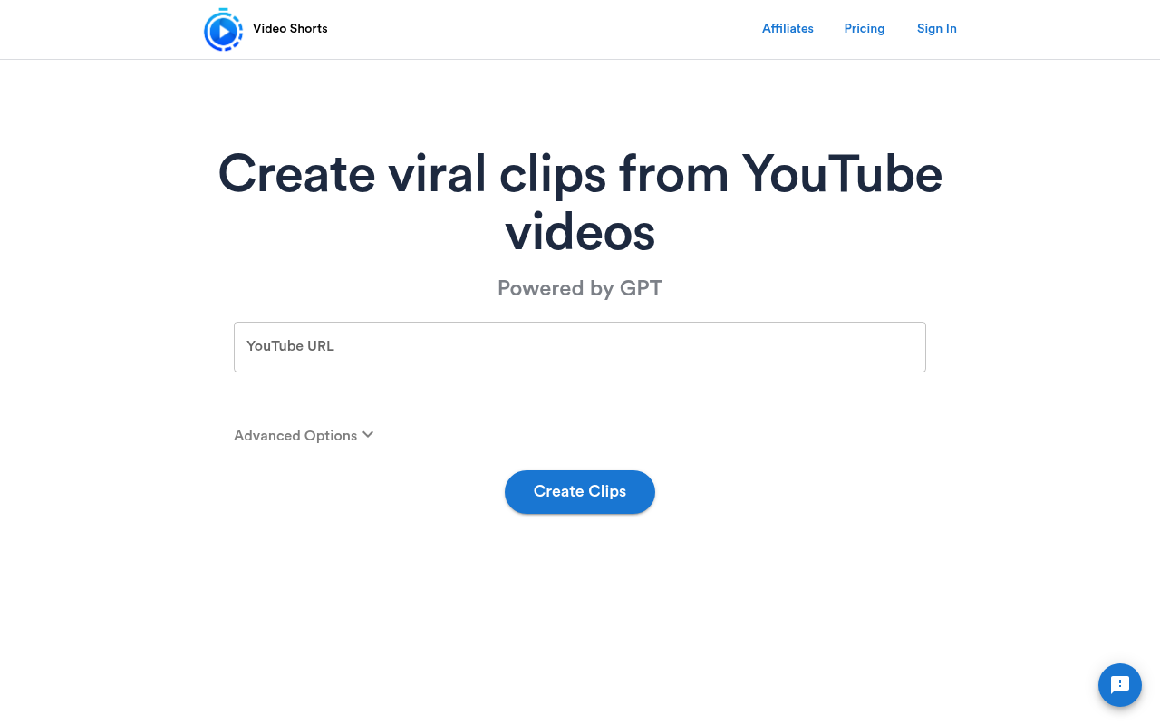 Screenshot of VideoShorts.ai: Repurpose Long-Form Videos into Engaging Shorts