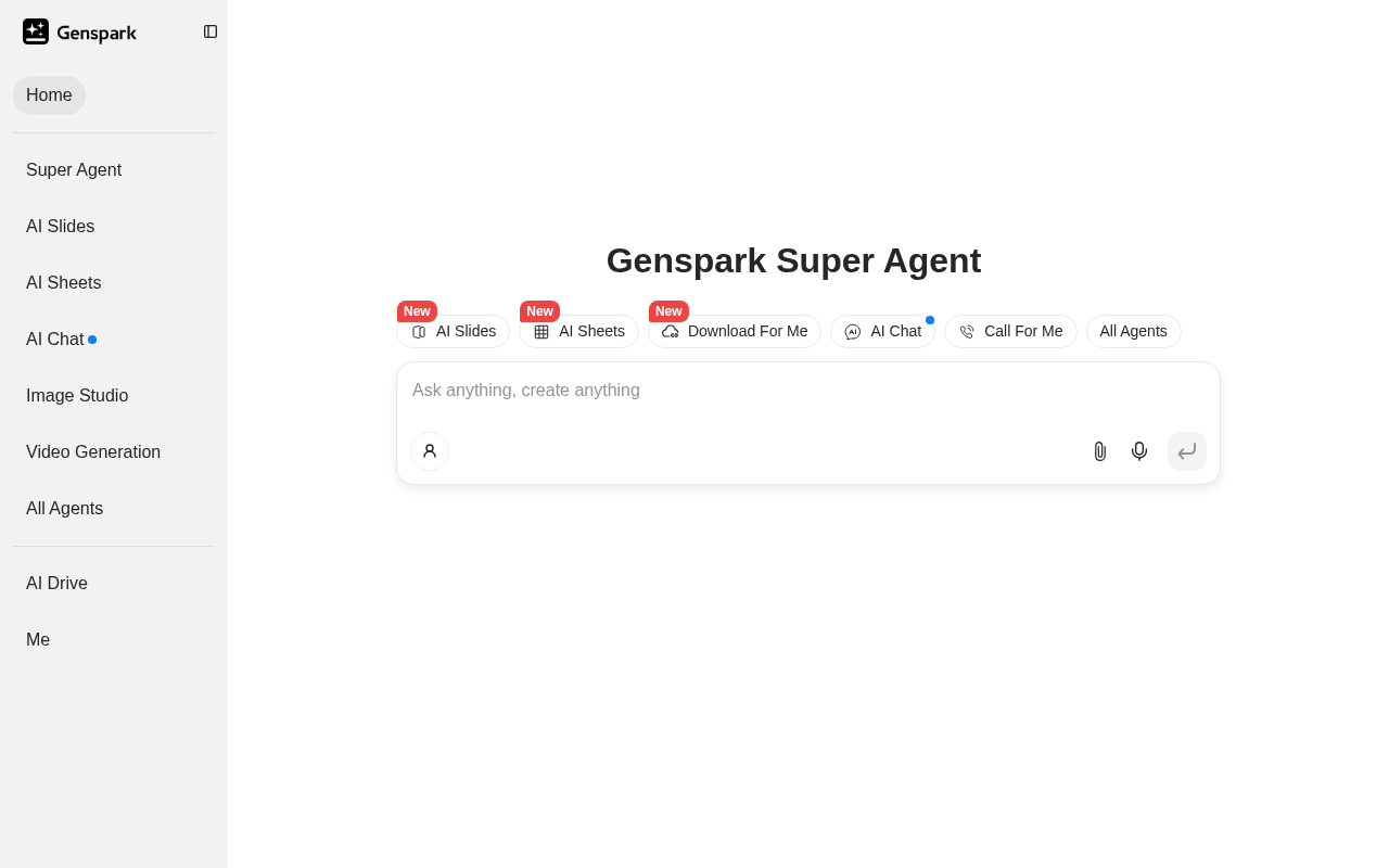Screenshot of Genspark AI: Your All-in-One Productivity Powerhouse