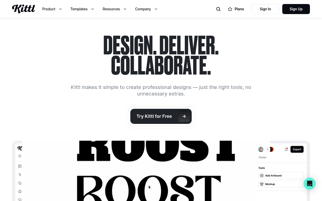Screenshot of Kittl Review: Effortless Graphic Design for Everyone