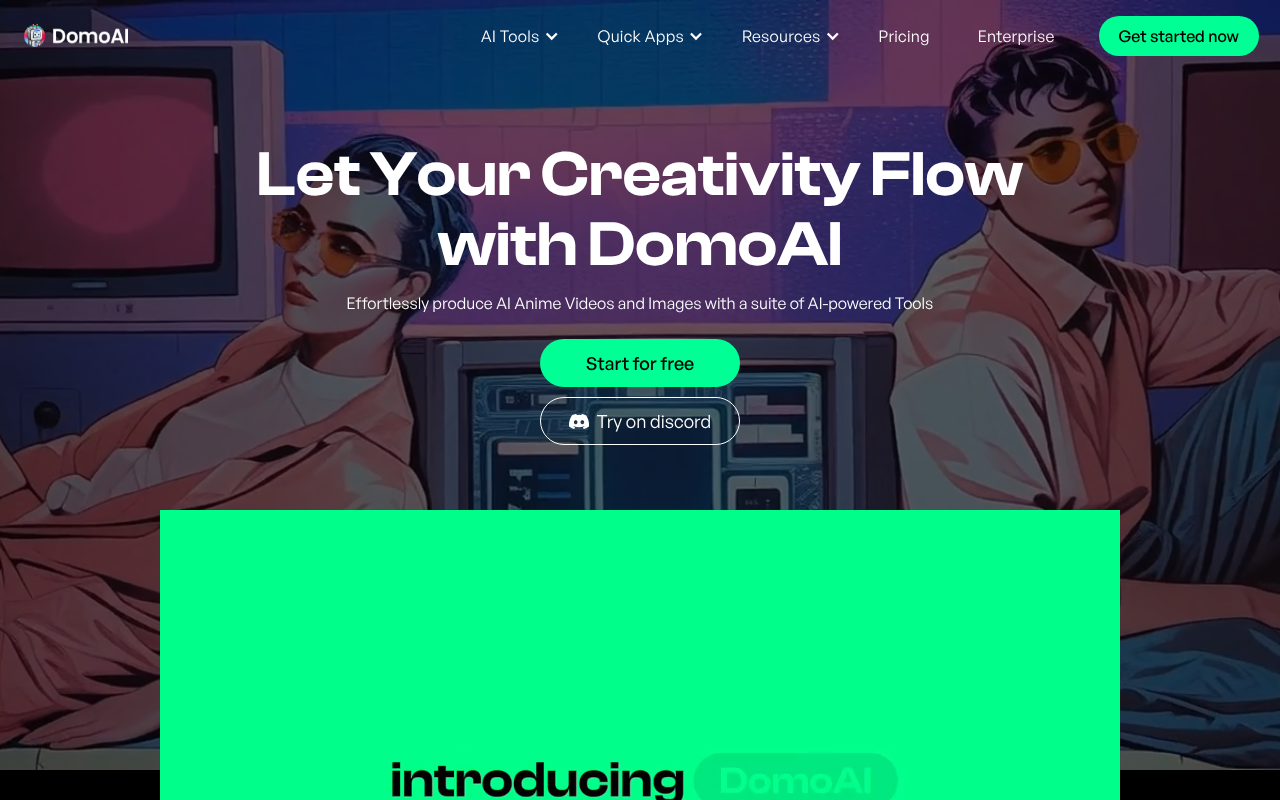 Screenshot of DomoAI: Unleash Your Creativity with AI-Powered Animation