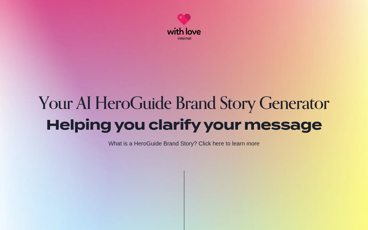 Screenshot of Brand Story AI: Craft Your Narrative with HeroGuide
