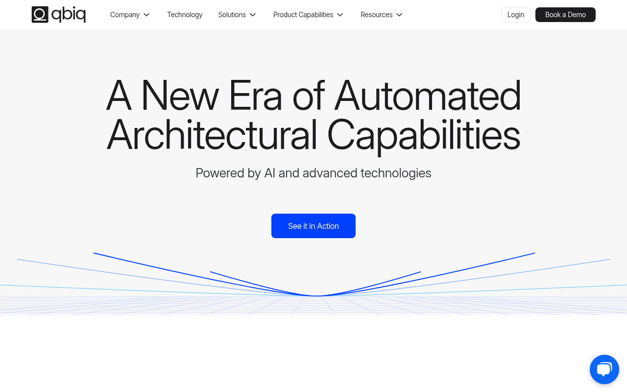 Screenshot of Qbiq AI: Revolutionizing Architectural Planning with AI