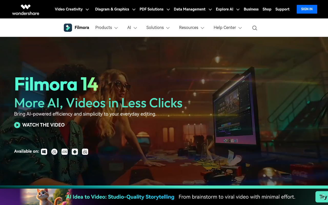 Screenshot of Filmora AI: Revolutionizing Video Editing for Everyone