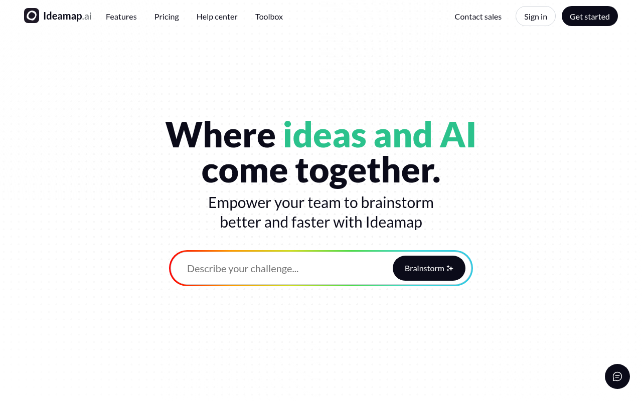 Screenshot of Ideamap AI: Unleash Your Team's Brainstorming Potential