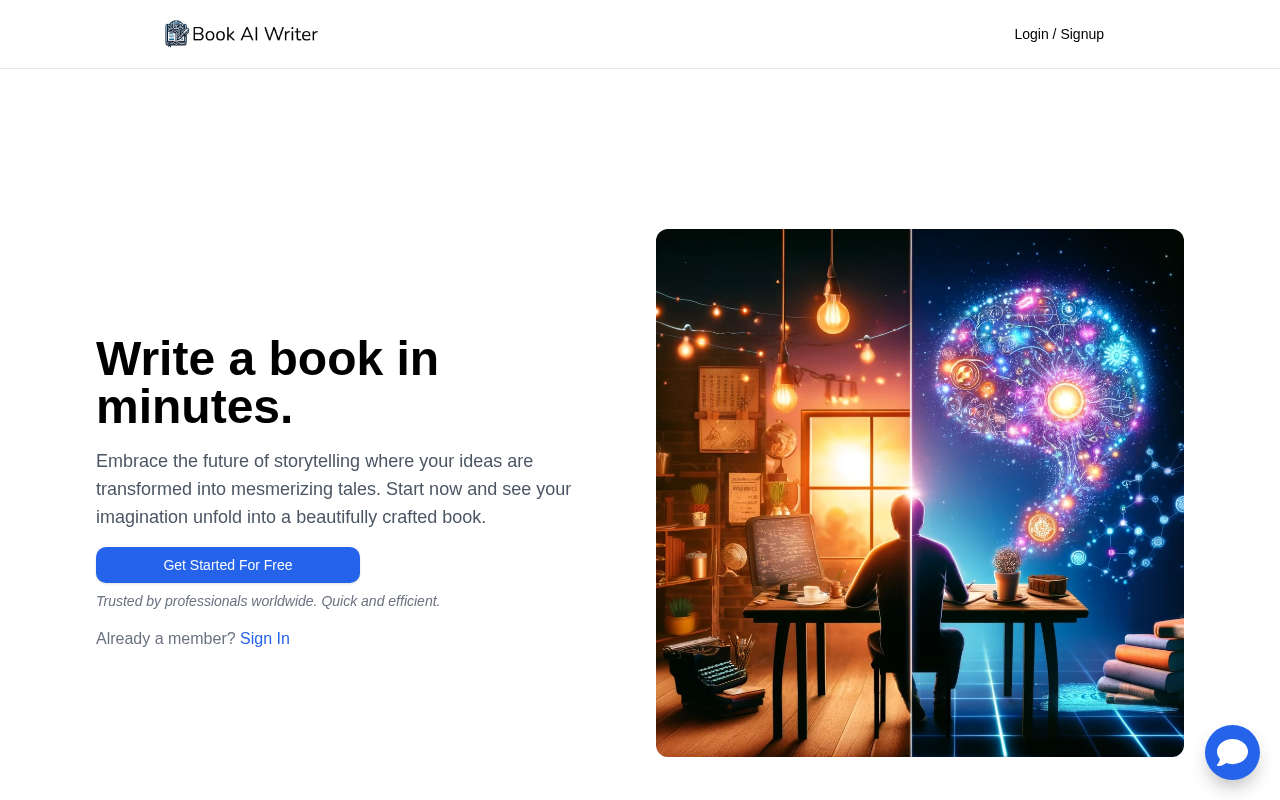 Screenshot of BookAIWriter: Your AI Co-Author for Effortless Book Creation