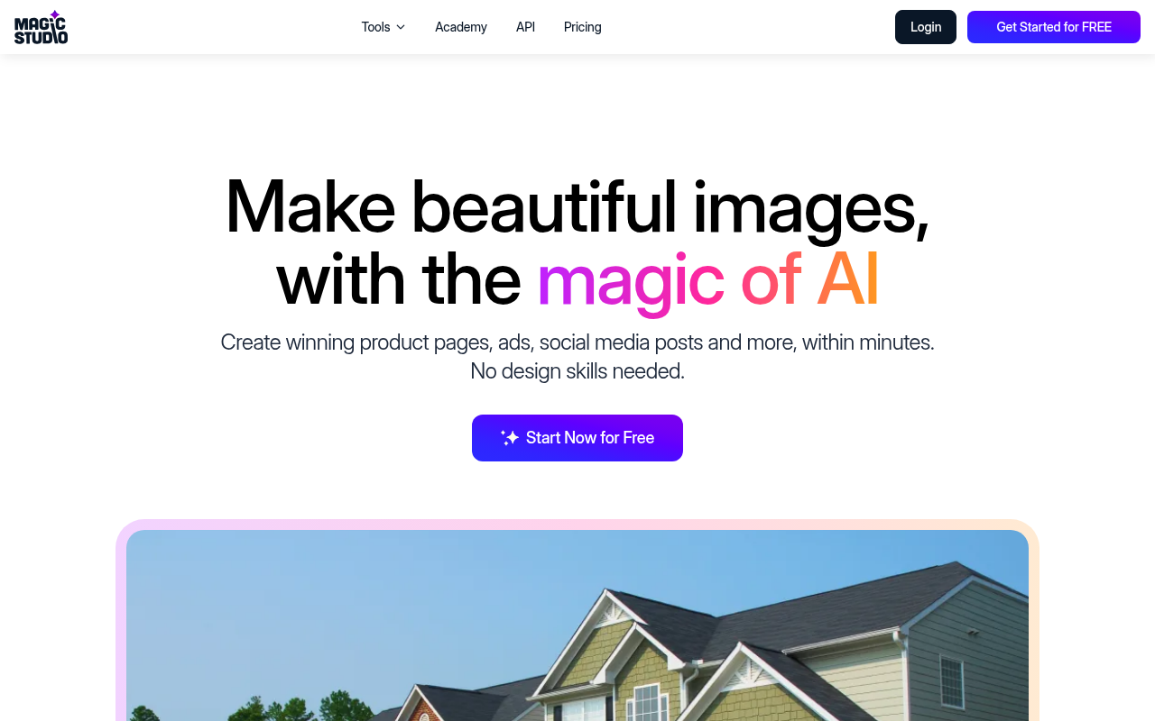 Screenshot of Magic Studio AI: Effortless Image Editing for Everyone