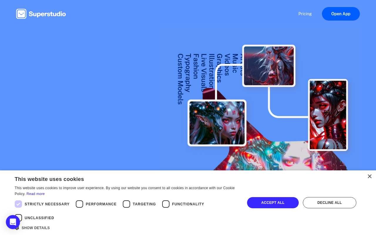 Screenshot of Kaiber's Superstudio: Unleash Your Creativity with AI