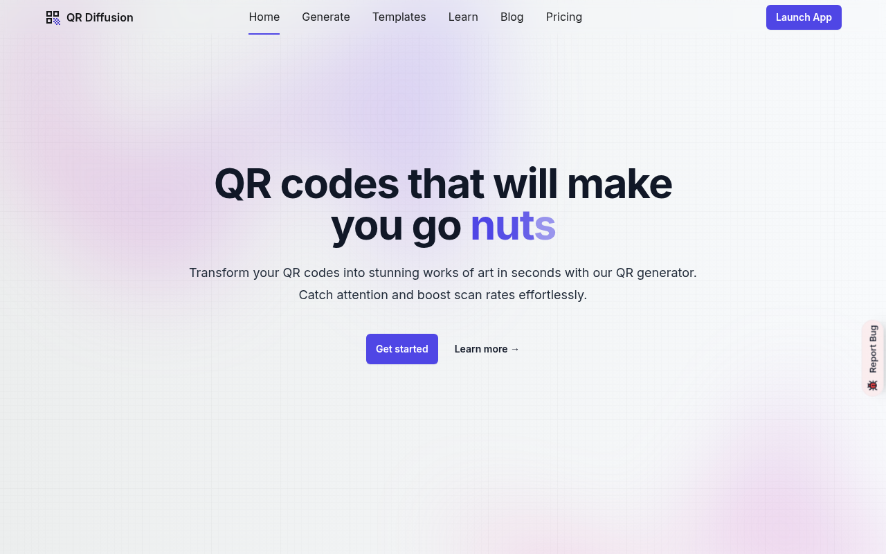 Screenshot of QR Diffusion: Turn Your QR Codes into AI-Powered Art