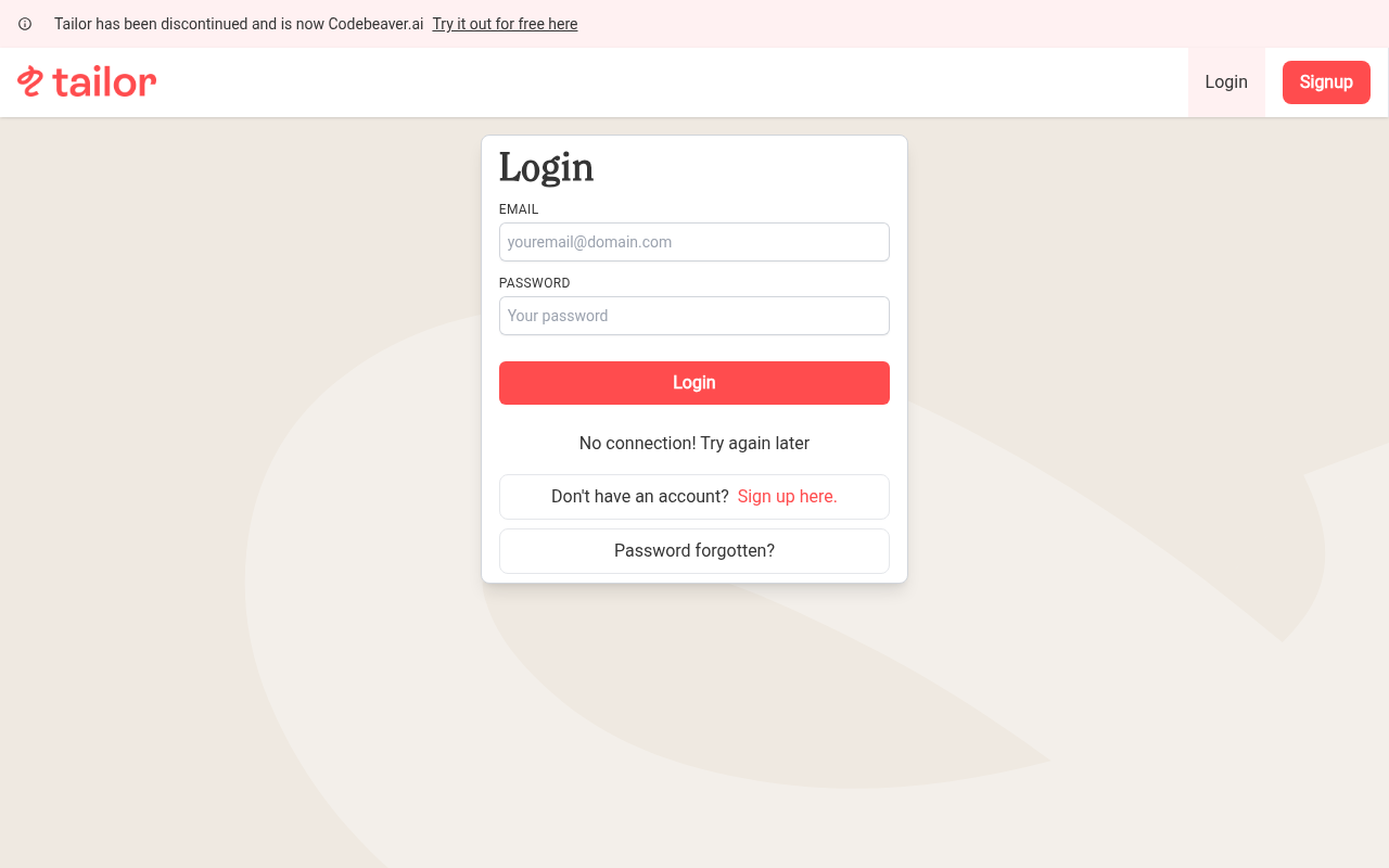 Screenshot of Tailor News: Your Personalized AI News Curator