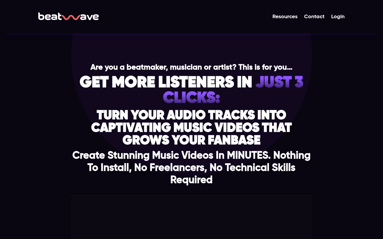 Screenshot of Beatwave: AI-Powered Music Creation for Everyone