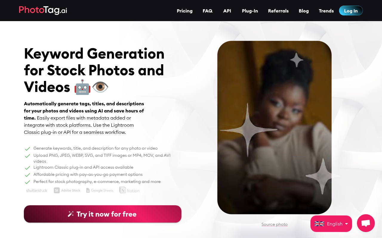 Screenshot of PhotoTag.ai: AI-Powered Photo & Video Tagging for Effortless Organization