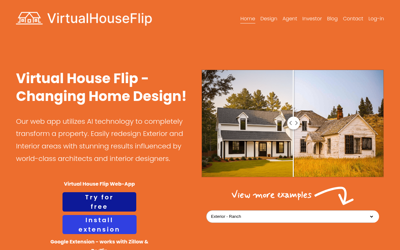 Screenshot of Virtual House Flip: Your AI Home Design Dream Come True