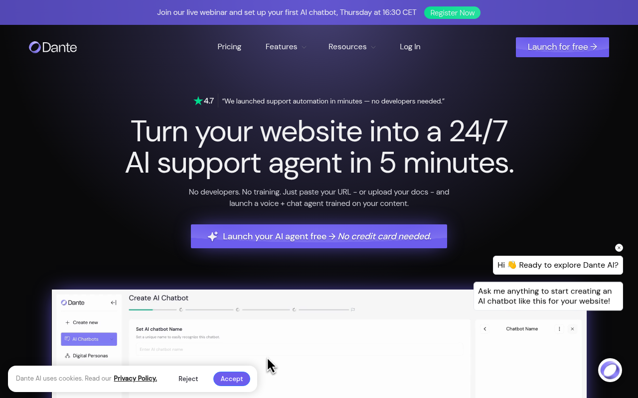 Screenshot of Dante AI: Unleash Your Creative Potential with AI-Powered Storytelling