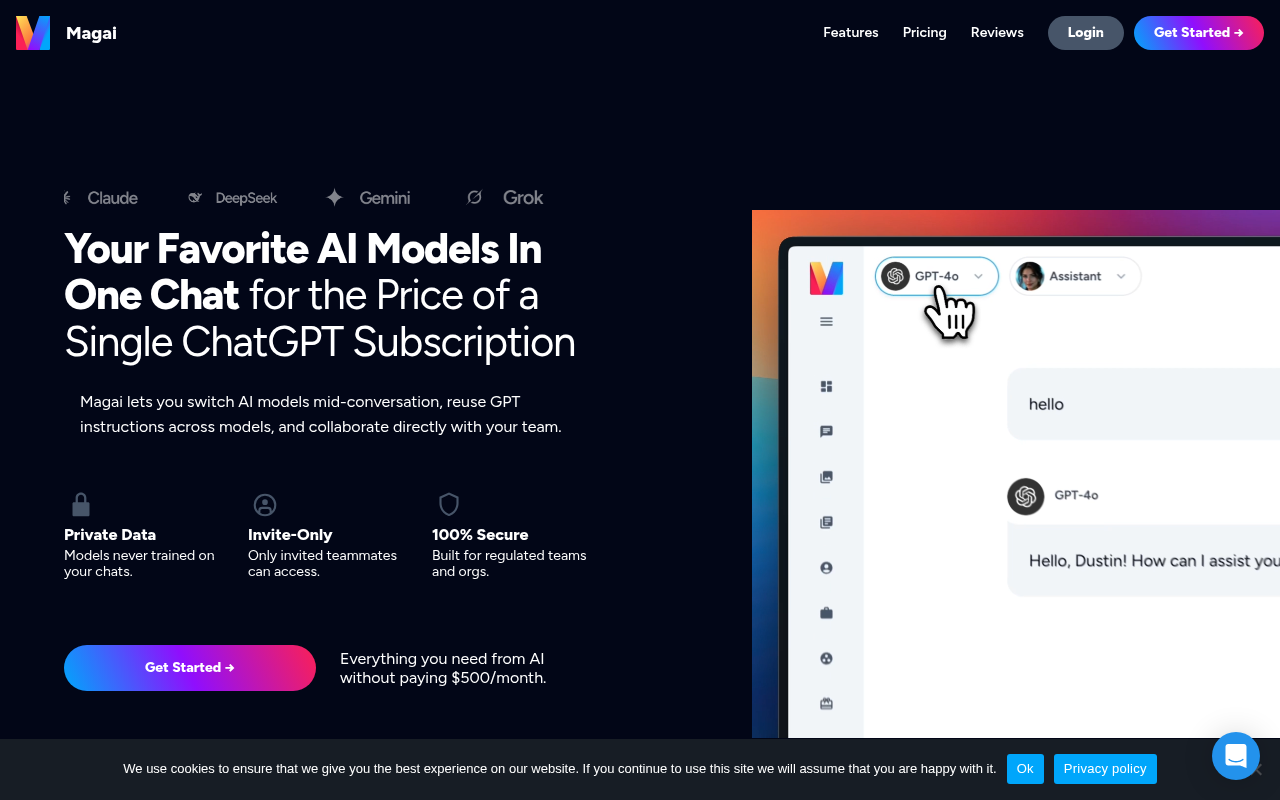 Screenshot of Magai AI: Your All-in-One Productivity Powerhouse