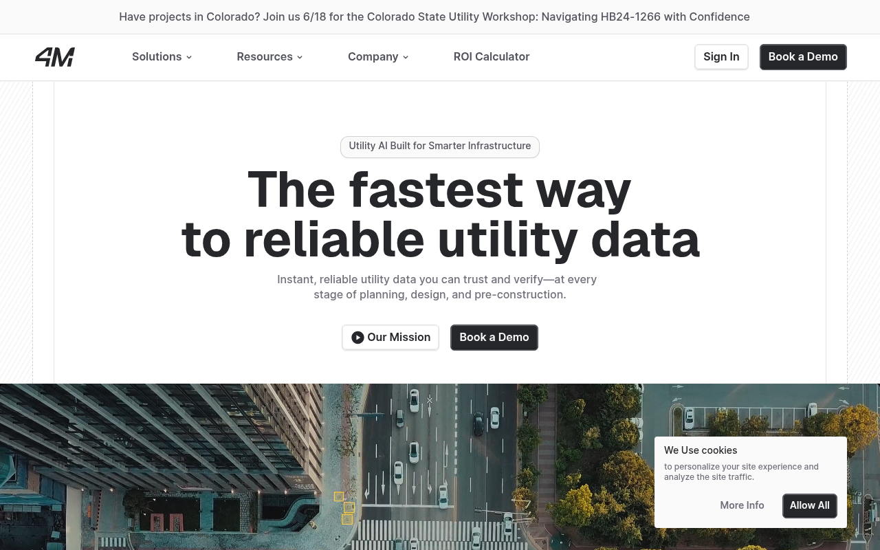 Screenshot of 4M Analytics: AI-Powered Subsurface Utility Mapping for Precision Infrastructure Management