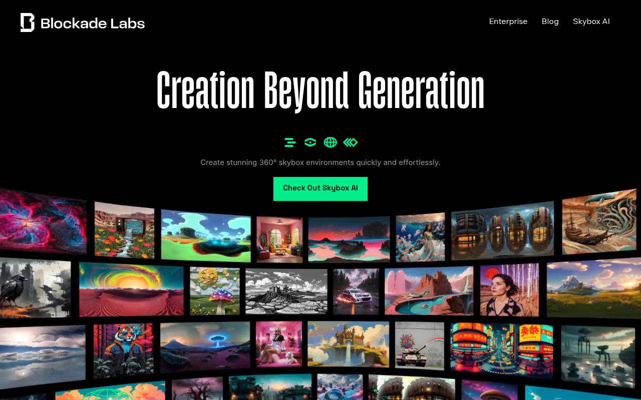 Screenshot of Blockade Labs Skybox AI: Create Immersive 360° Worlds
