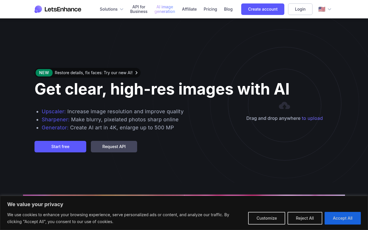 Screenshot of LetsEnhance.io Review: AI-Powered Image Enhancement & Upscaling