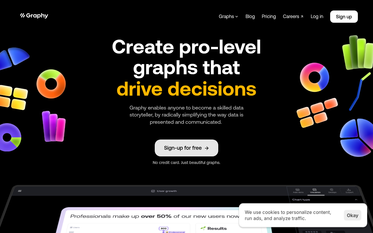 Screenshot of Graphy: Effortless Data Visualization for Everyone
