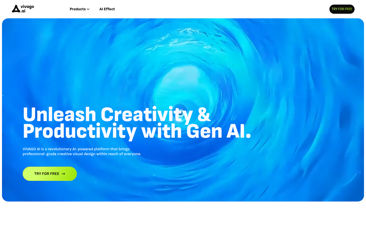 Screenshot of Vivago AI: Free AI Image and Video Creation for Everyone