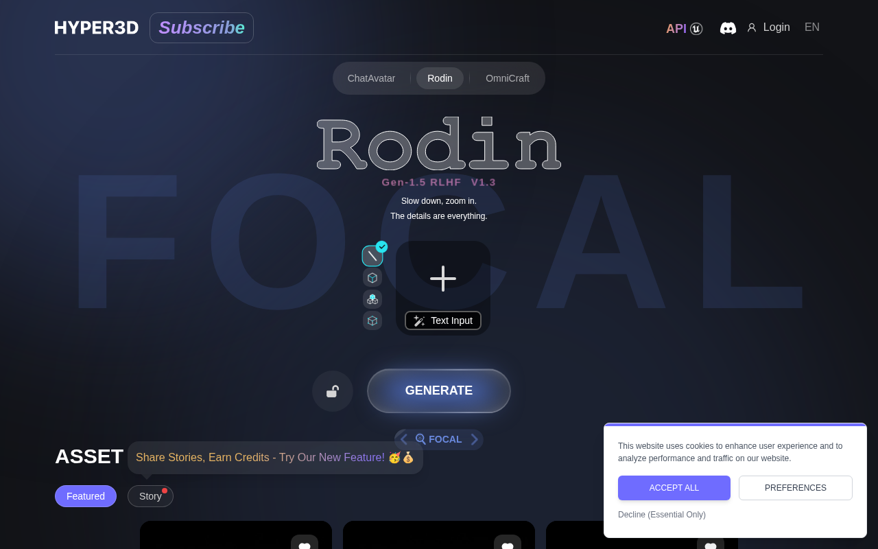 Screenshot of Hyper3D AI: Revolutionizing 3D Modeling with AI