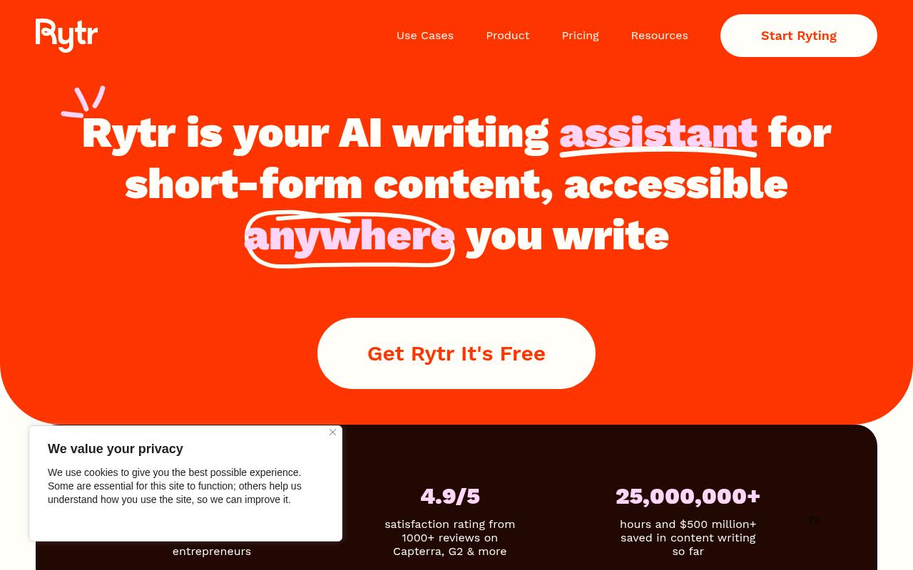 Screenshot of Rytr Review: Your AI Writing Assistant for Effortless Content Creation