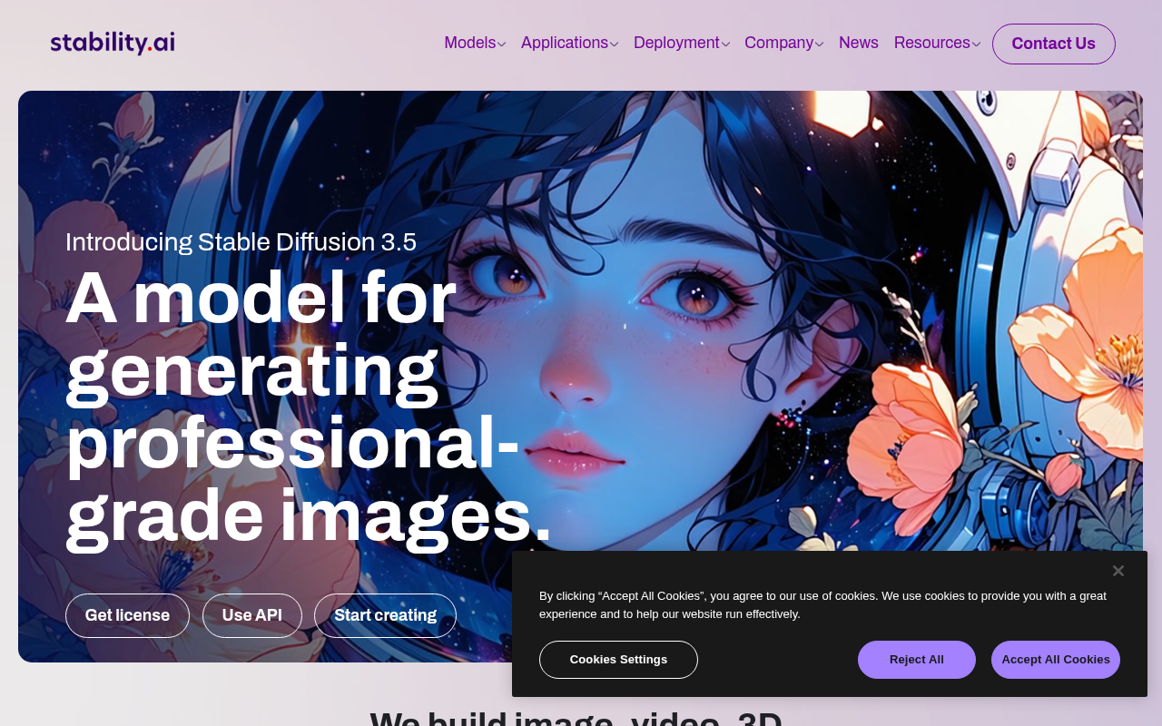 Screenshot of Stability AI: Unleashing the Power of Open Source Generative AI