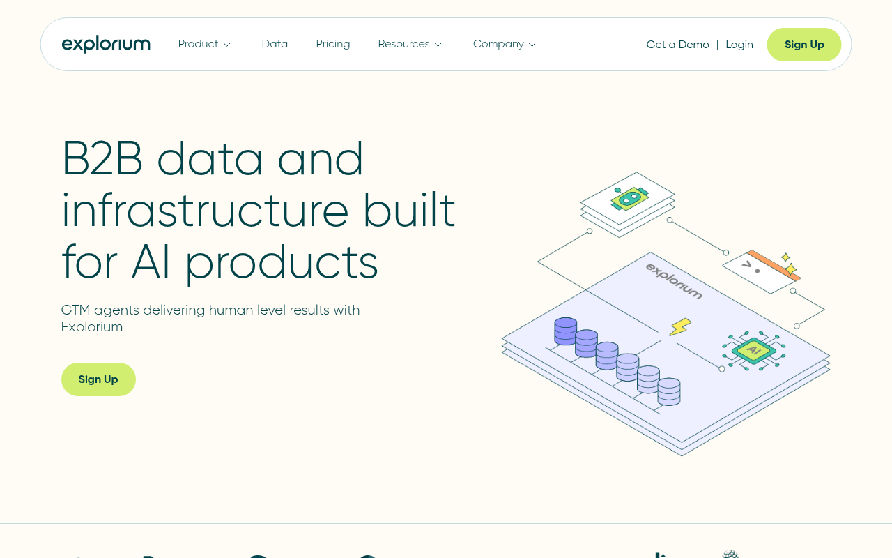 Screenshot of Explorium: Supercharge Your AI with B2B Data