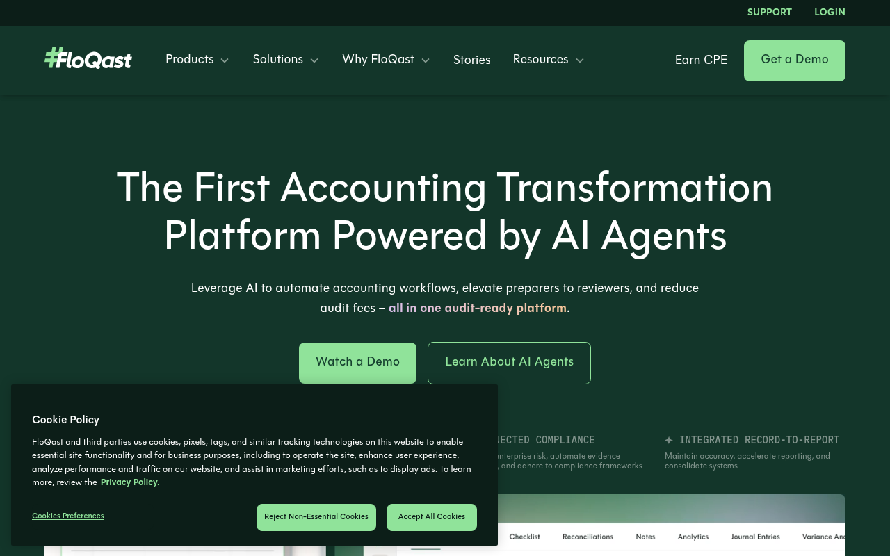 Screenshot of FloQast: Streamline Your Accounting Close with AI Power