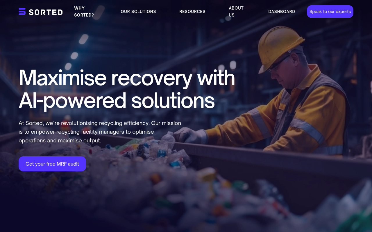 Screenshot of Sorted AI: Revolutionizing Recycling with Artificial Intelligence