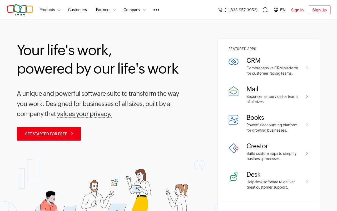 Screenshot of Zoho: The All-in-One Business Software Suite Review