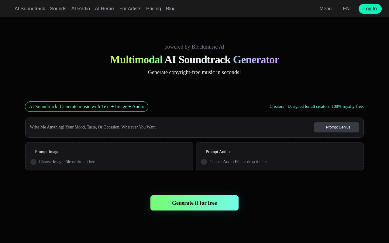 Screenshot of MixAudio: Unleash Your Musical Creativity with AI