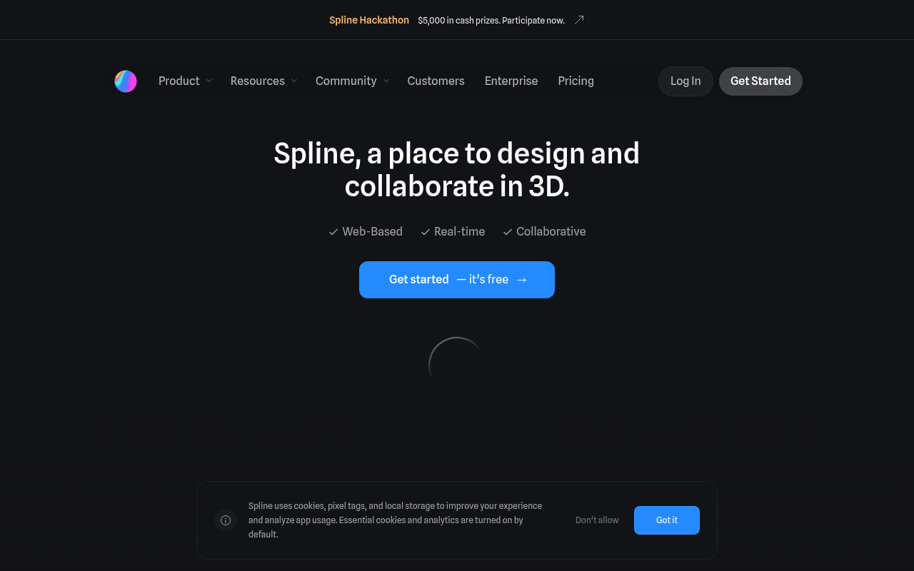 Screenshot of Spline: Your Go-To Web-Based 3D Design Tool