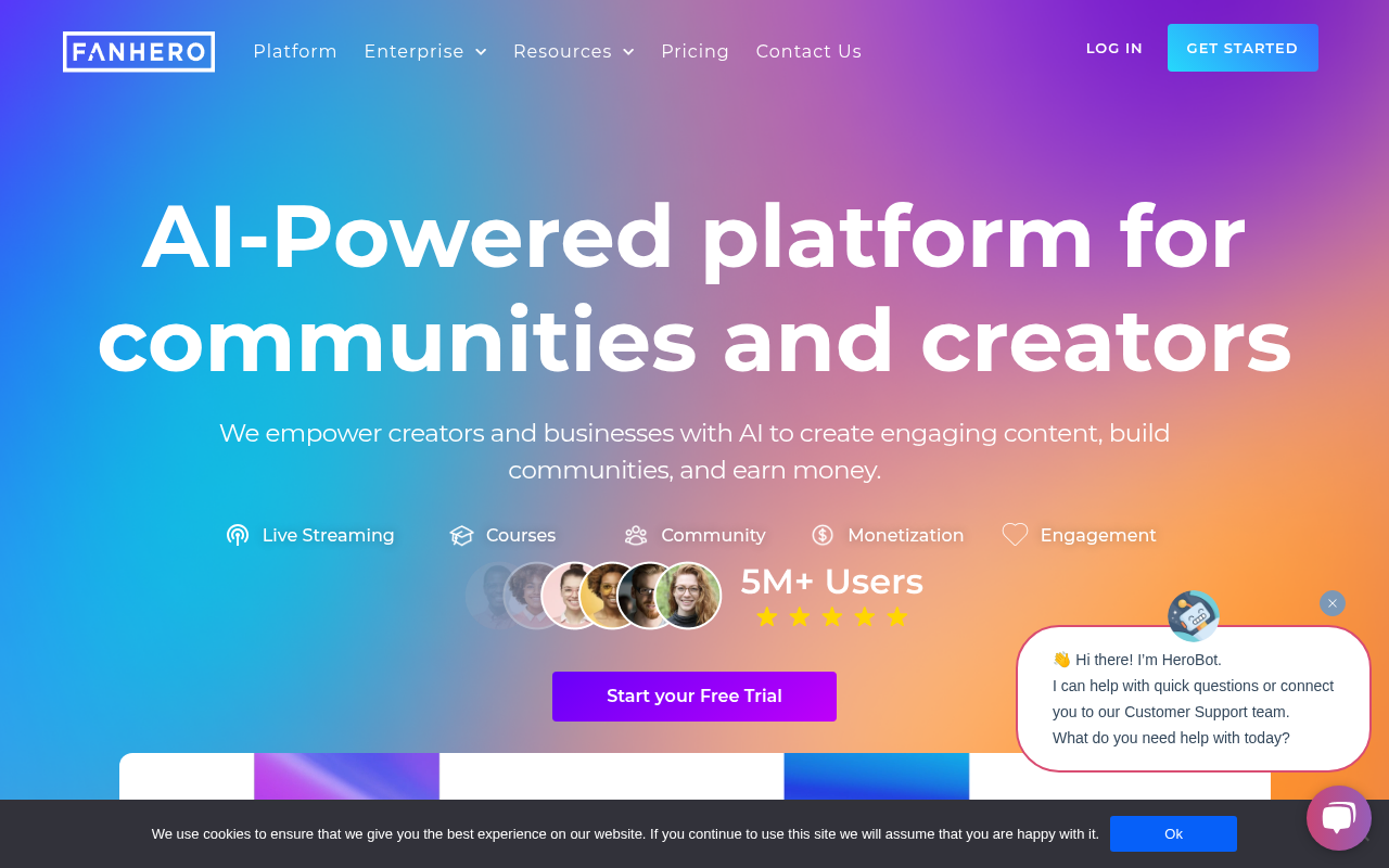 Screenshot of FanHero: Supercharge Your Fan Engagement and Monetization